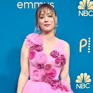 Feature Exactly How Kaley Cuoco Got Her Emmys 2022 Candy Pink Makeup Look