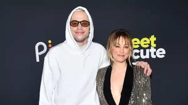 Feature Kaley Cuoco Teases Pete Davidson for Wearing a Hoodie to Meet Cute Premiere