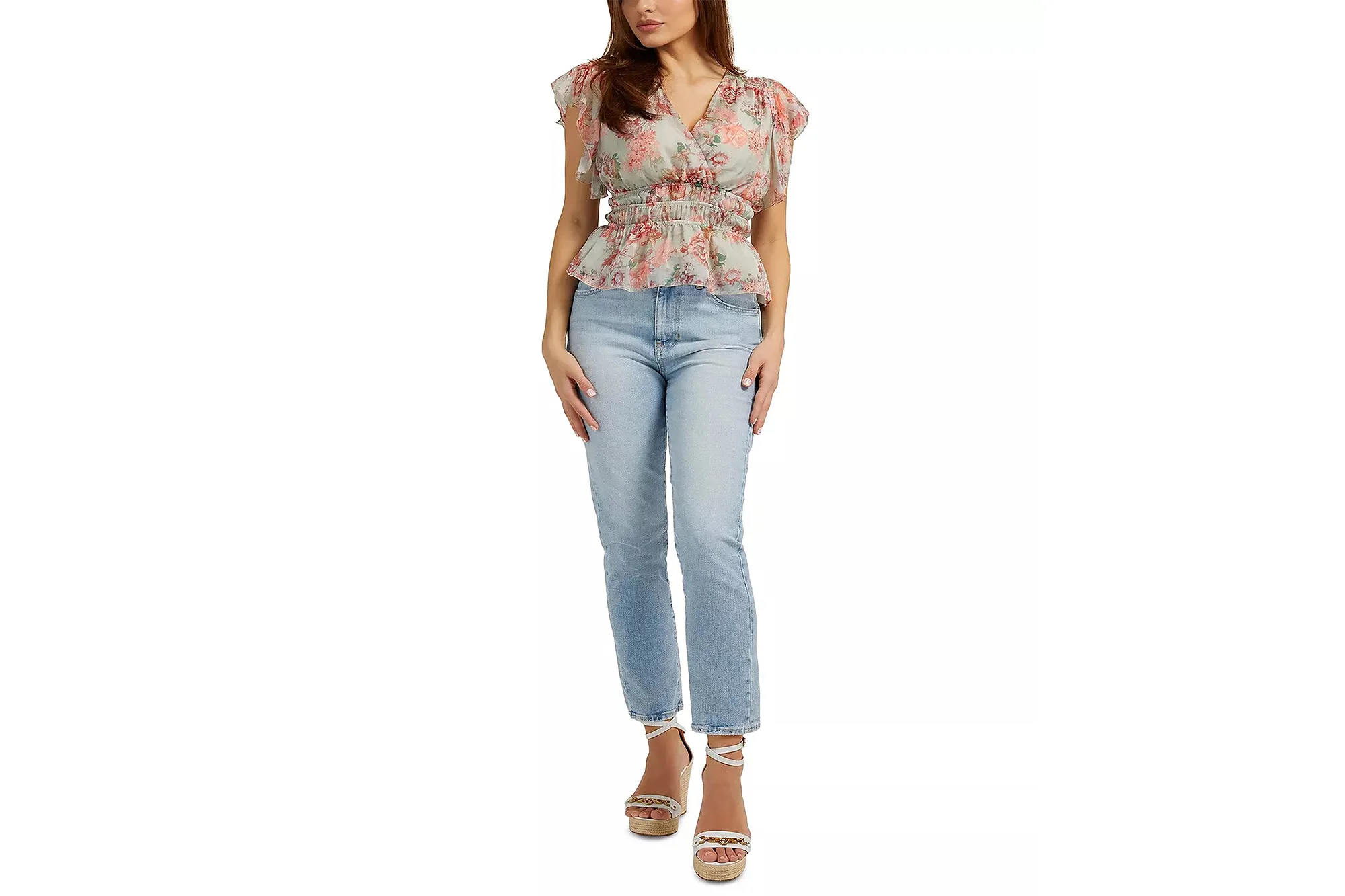 GUESS Women's Straight-Leg High-Rise Jeans