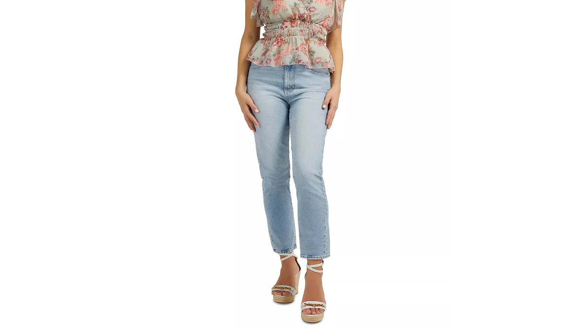 GUESS Women's Straight-Leg High-Rise Jeans