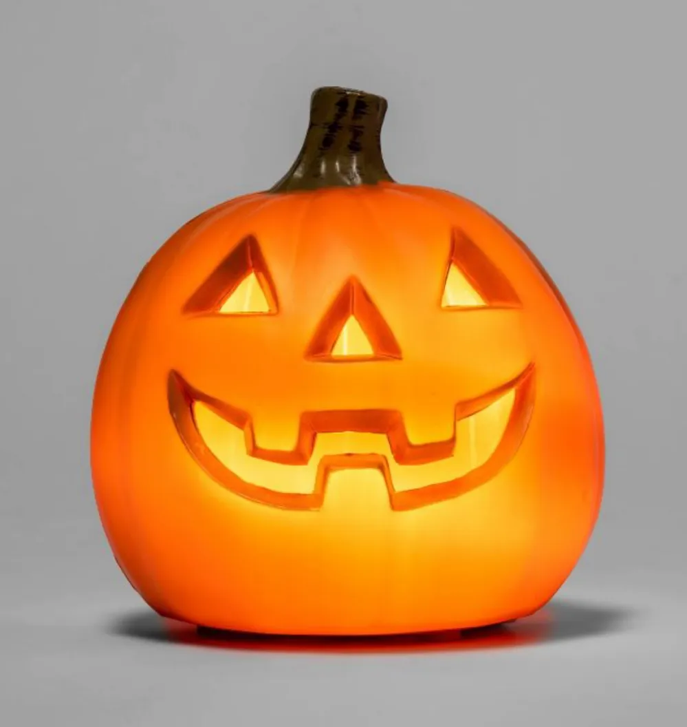 Hyde & EEK! Boutique 5 Light Up Happy Three Teeth Pumpkin