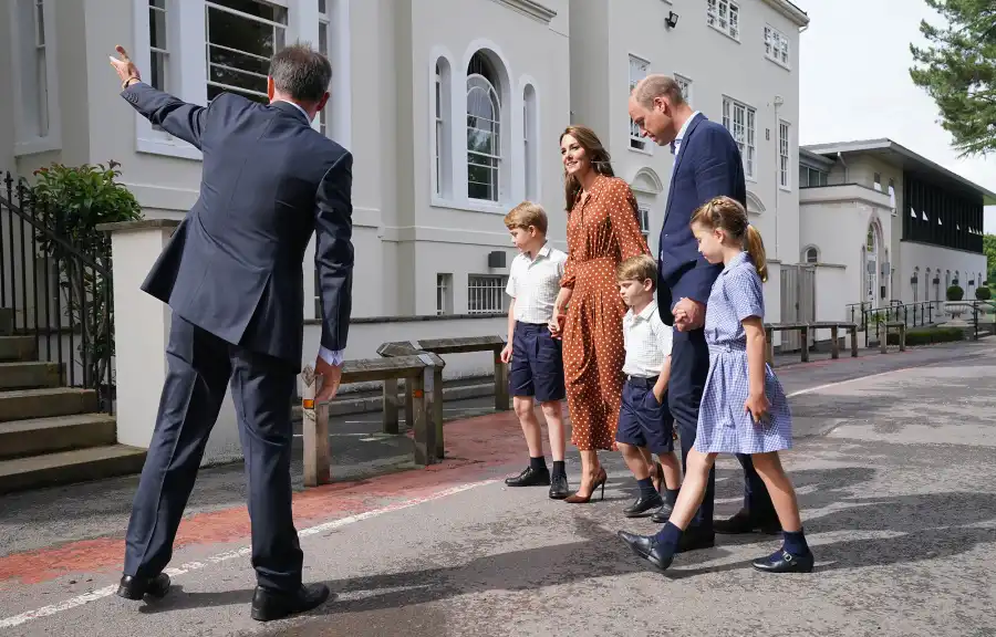 Kate Middleton and Prince William Take Prince George, Princess Charlotte and Prince Louis to School in Matching Uniforms