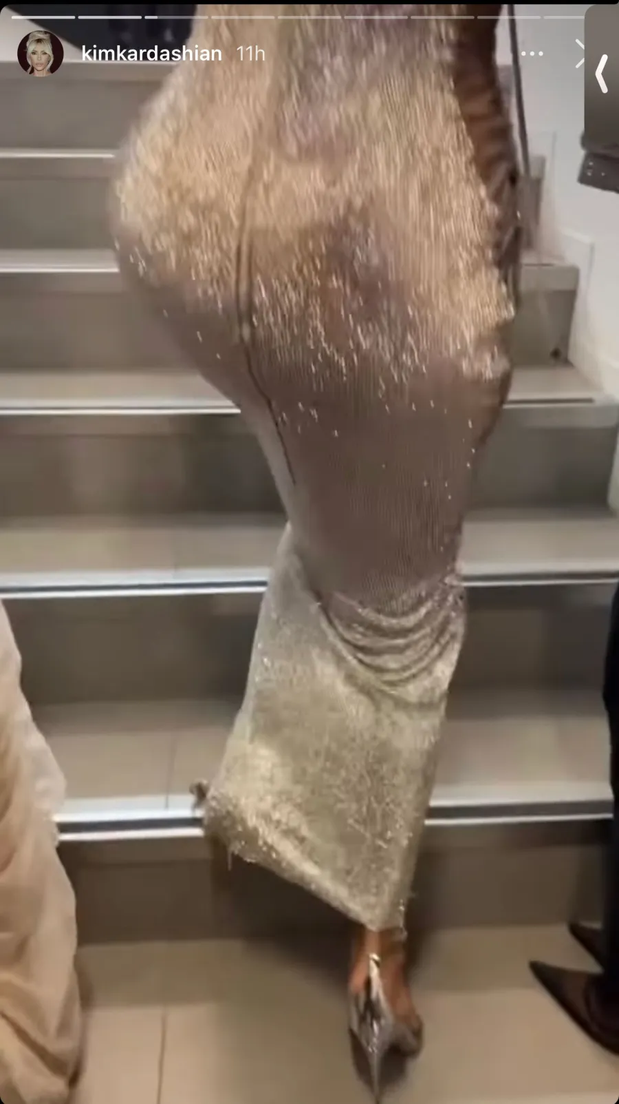 Kim K Can't Walk in Dress