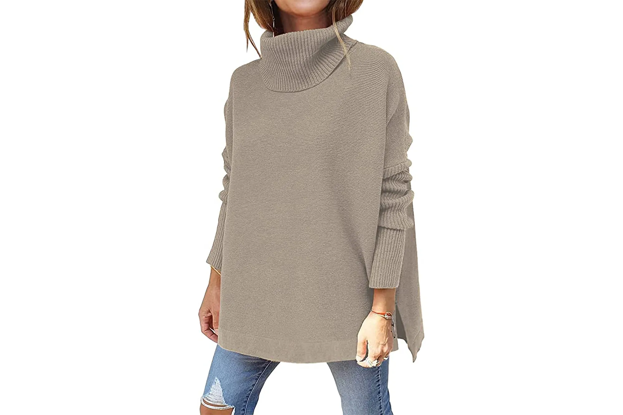 LILLUSORY Turtleneck Batwing Sleeve Pullover Sweater