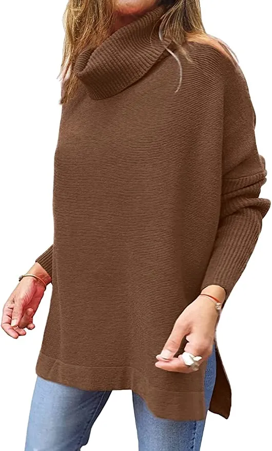LILLUSORY Turtleneck Batwing Sleeve Pullover Sweater