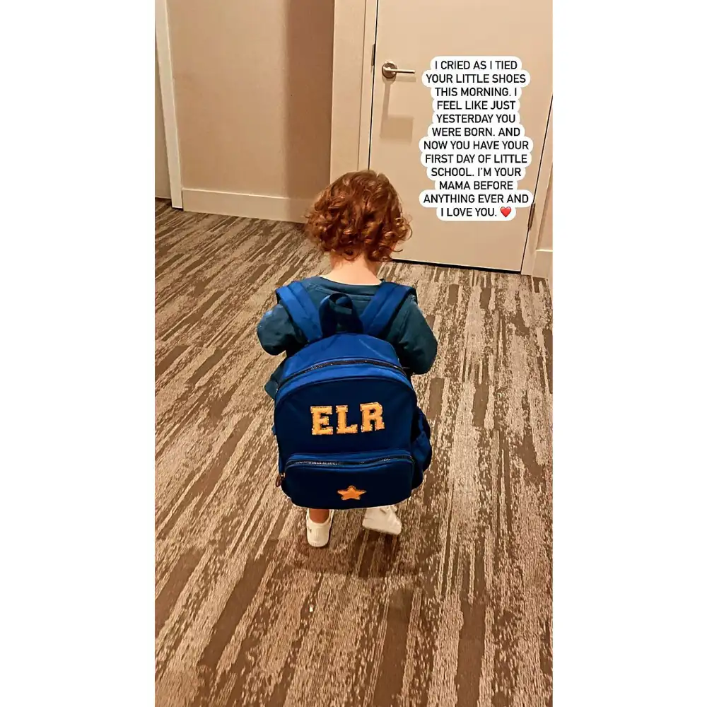 Lea Michele Cries While Sending Son Ever to School 2