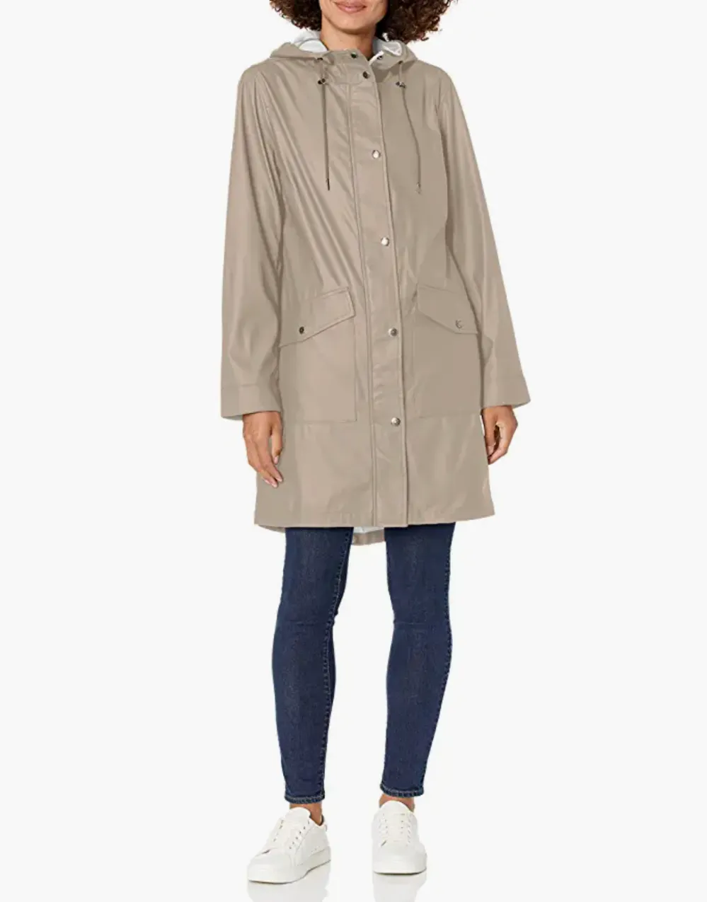 Levi's Women's Lightweight Rubberized Pu Fishtail Rain Anorak Parka Jacket