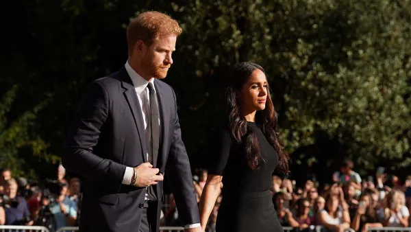 Meghan Markle and Prince Harry Join Royal Family to Receive Queen's Coffin at Buckingham Palace