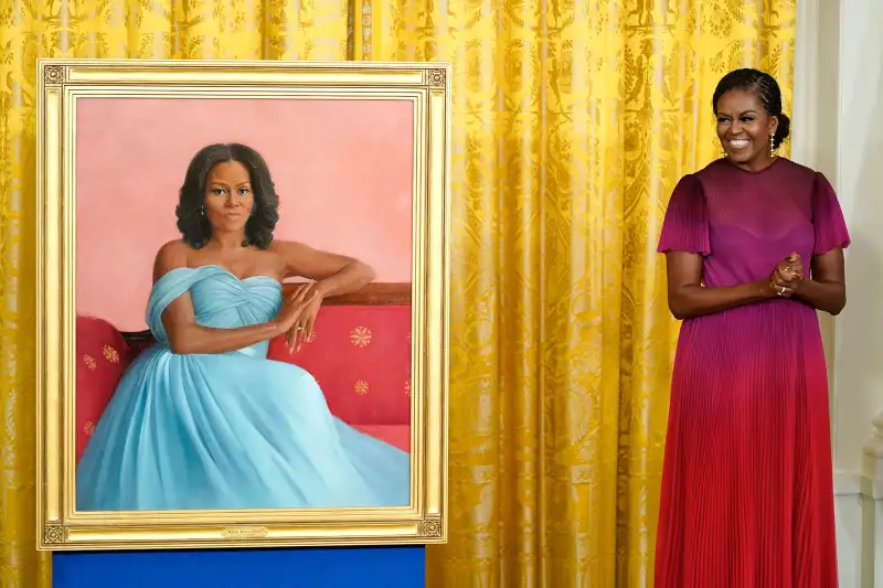 Michelle Obama Praised for Wearing Braids to Portrait Unveiling