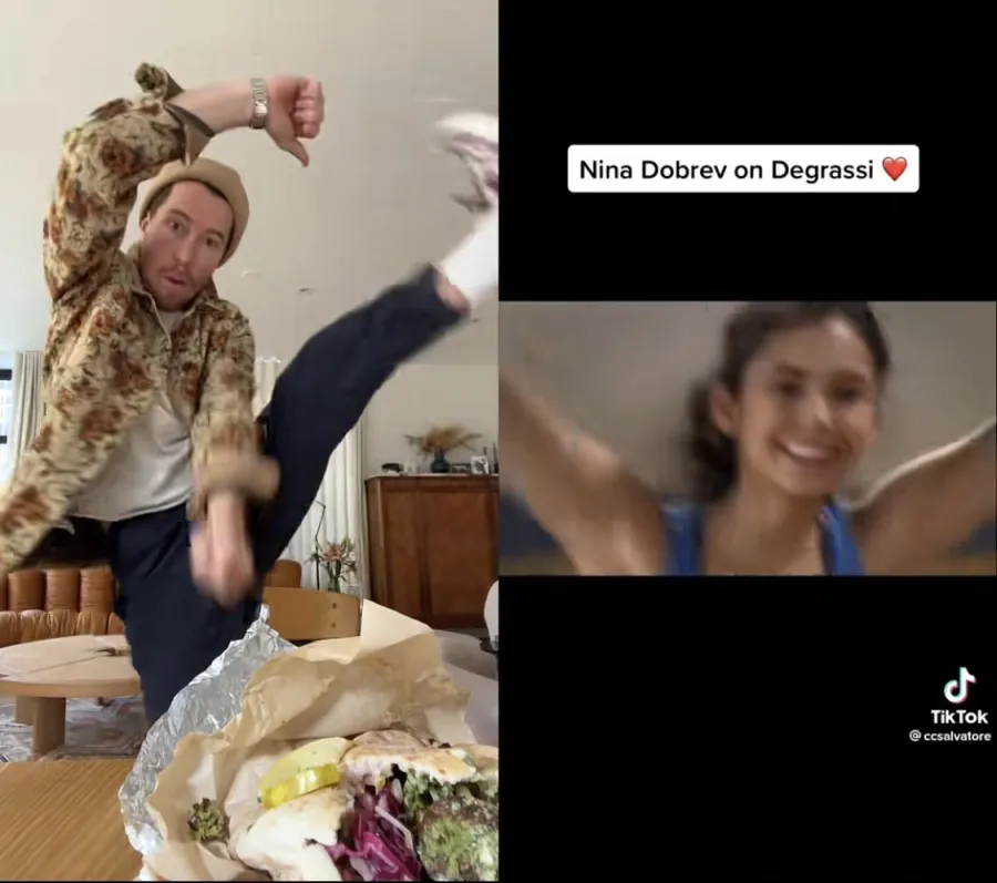 Nina Dobrev Shaun White TikTok