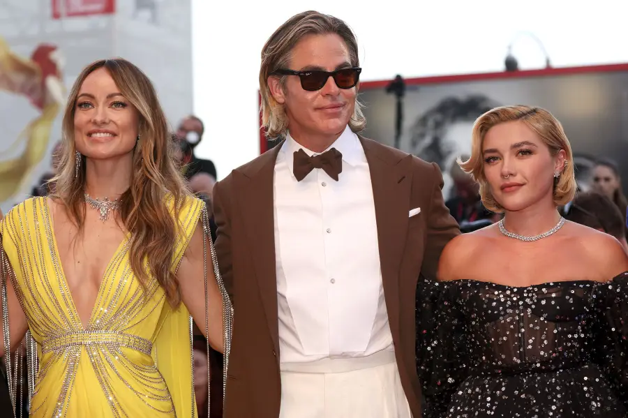 Olivia Wilde Florence Pugh Pose Together on Red Carpet Amid Drama