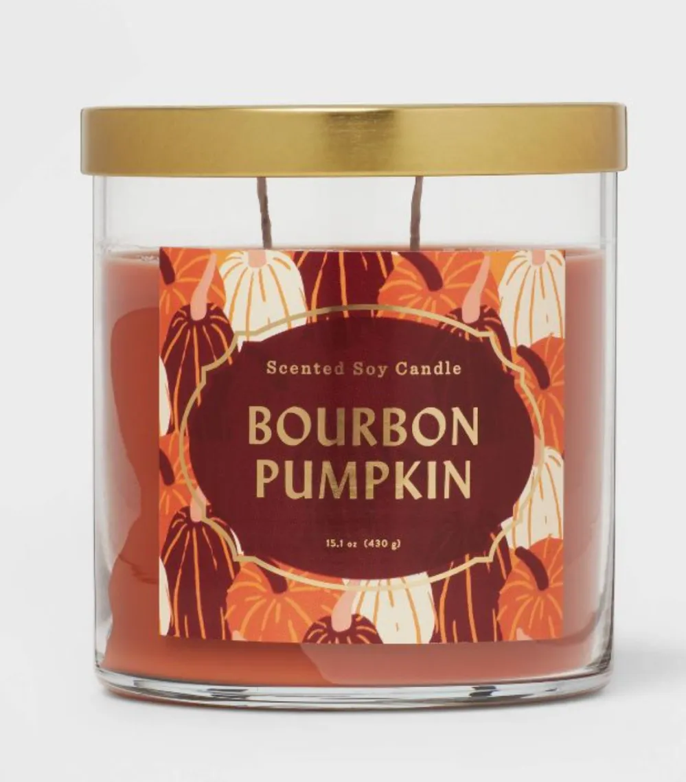 Opalhouse&trade; Lidded Glass Jar Bourbon Pumpkin Candle