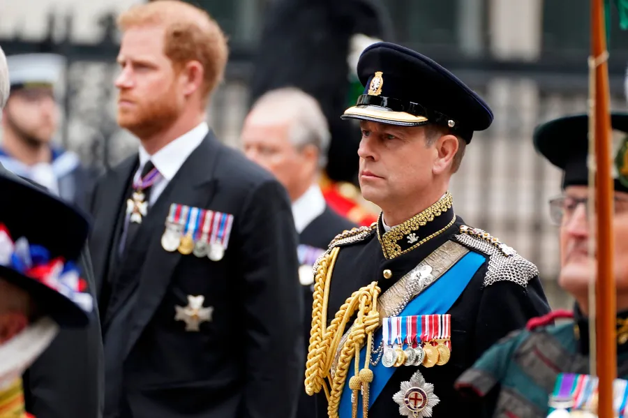 Prince Edward Mourns Queen Elizabeth II as Wife Sophie Joins Meghan Markle at State Funeral