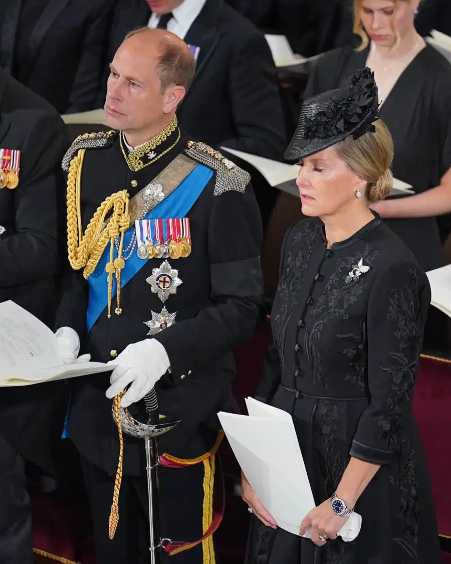 Prince Edward Mourns Queen Elizabeth II as Wife Sophie Joins Meghan Markle at State Funeral