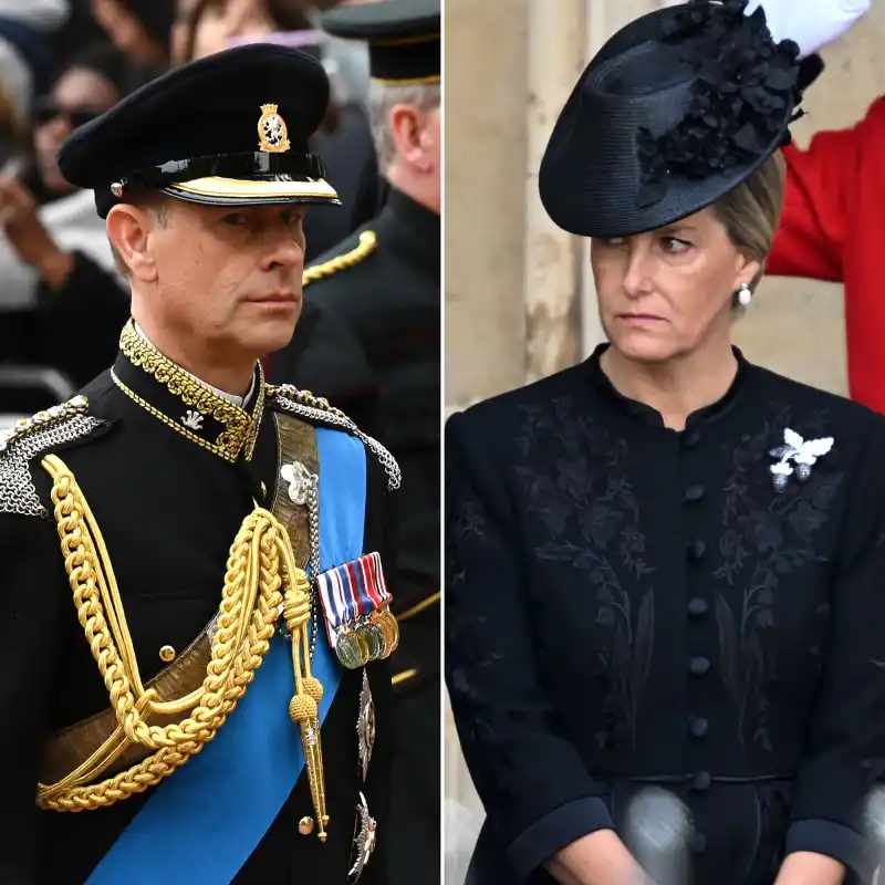 Prince Edward Mourns Queen Elizabeth II as Wife Sophie Joins Meghan Markle at State Funeral