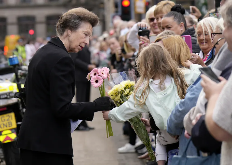 Princess Anne Greets Well-Wishers in Scotland Ahead of Queen Elizabeth II's Funeral: Photos