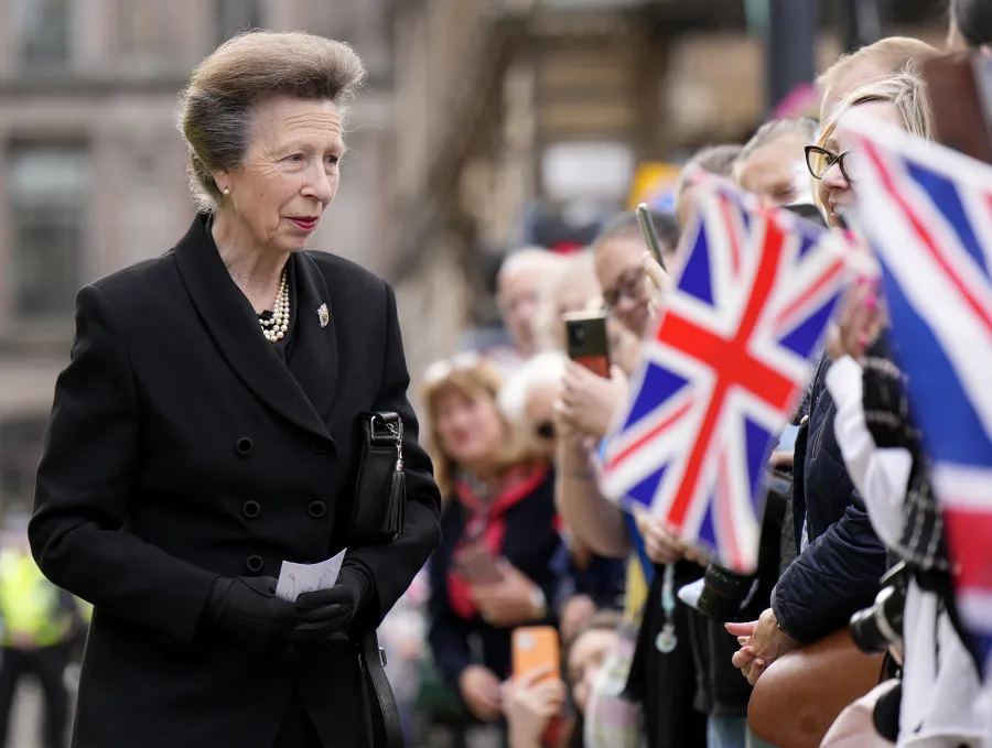 Princess Anne Greets Well-Wishers in Scotland Ahead of Queen Elizabeth II's Funeral: Photos