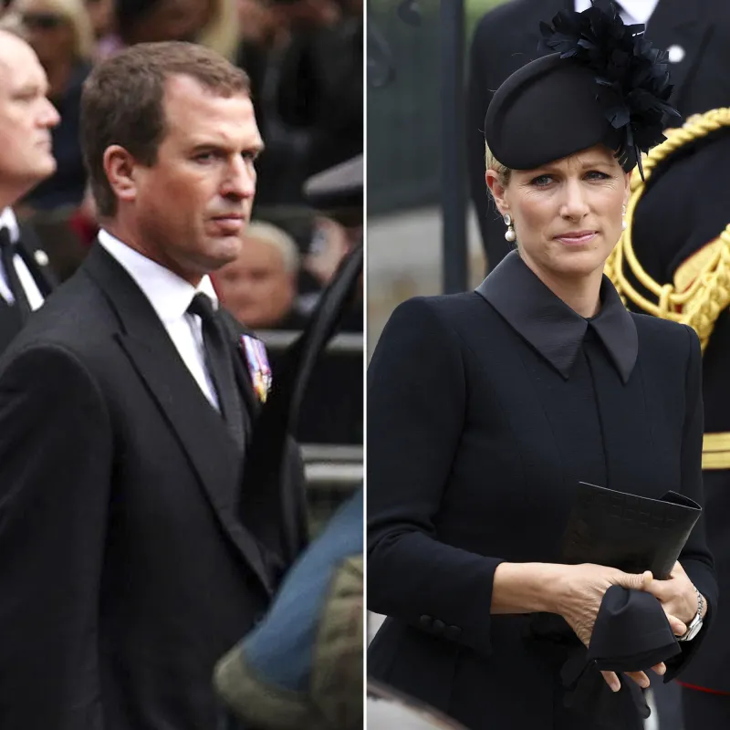 Princess Anne’s Children Peter Phillips and Zara Tindall Pay Their Respects to Grandmother Queen Elizabeth II at State Funeral