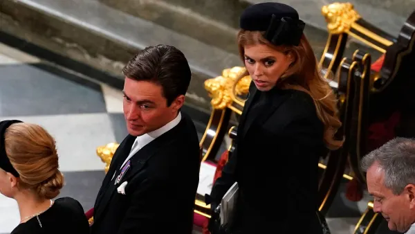 Princess Beatrice, Edoardo Mapelli Mozzi Attend Queen Elizabeth's Funeral