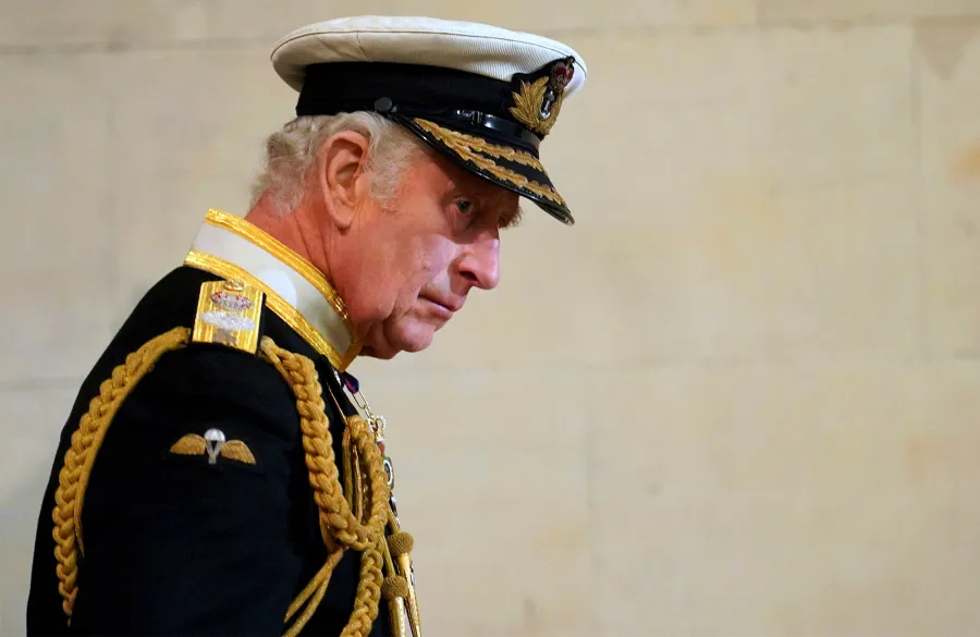 Charles, Anne, Andrew and Edward Honor Queen Elizabeth at Westminster Vigil