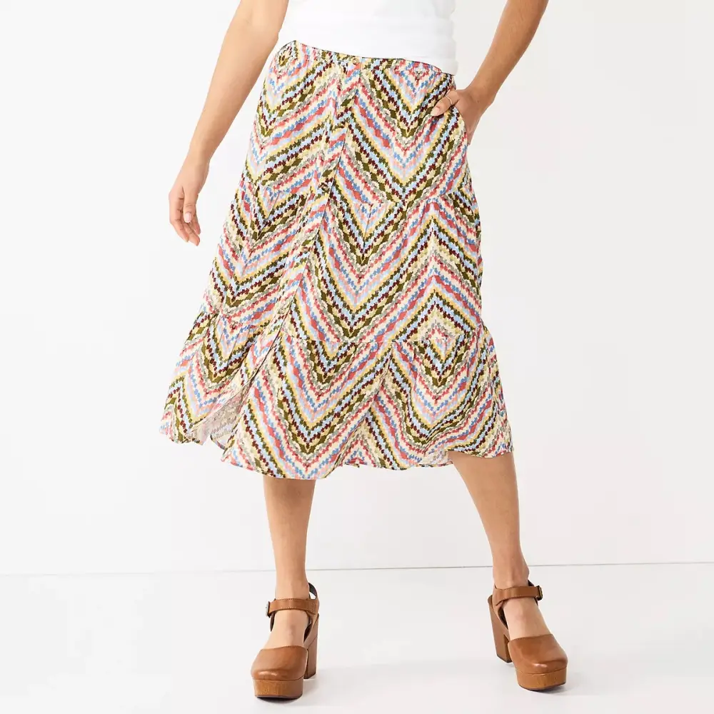 Sonoma Goods For Life&reg; Tiered Maxi Skirt