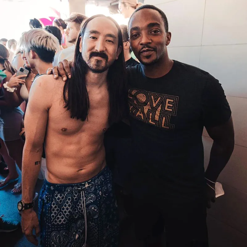 Steve Aoki and Anthony Mackie Ultra Cool Hot Pics