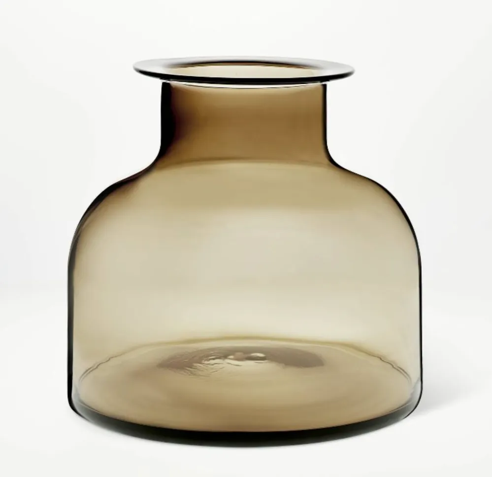Threshold&trade; 9" x 10" Smoked Glass Vase
