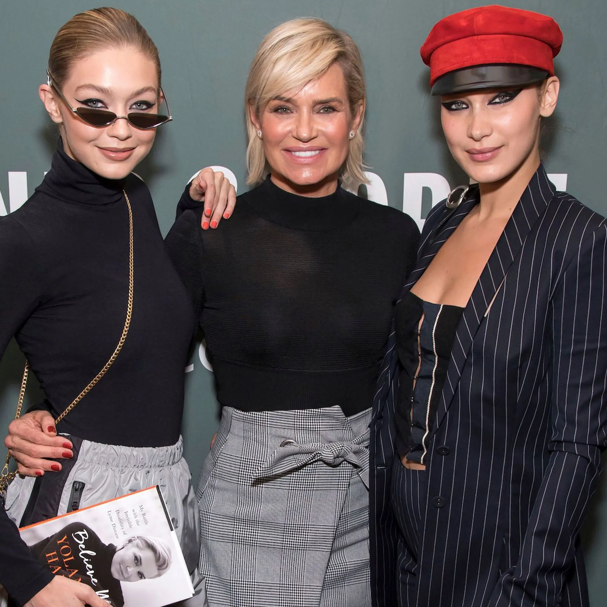 Yolanda, Bella and Gigi Hadid at Yolanda book signing NY