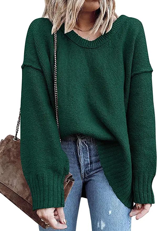 green sweater