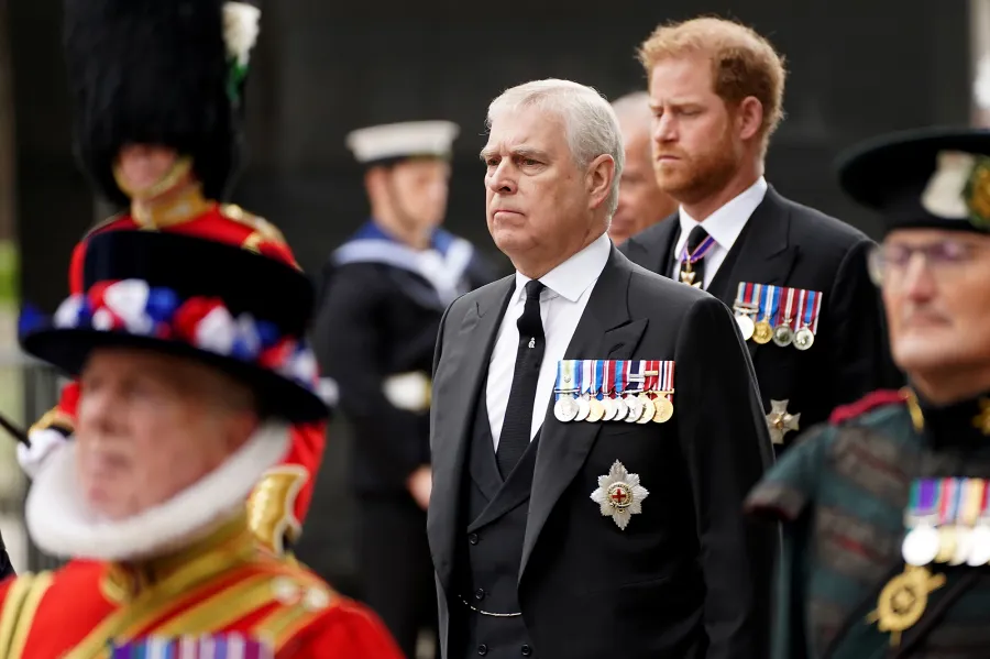 Sarah Ferguson Attends Queen Elizabeth II's Funeral as Her Ex-Husband Prince Andrew Appears in Morning Suit: Photos
