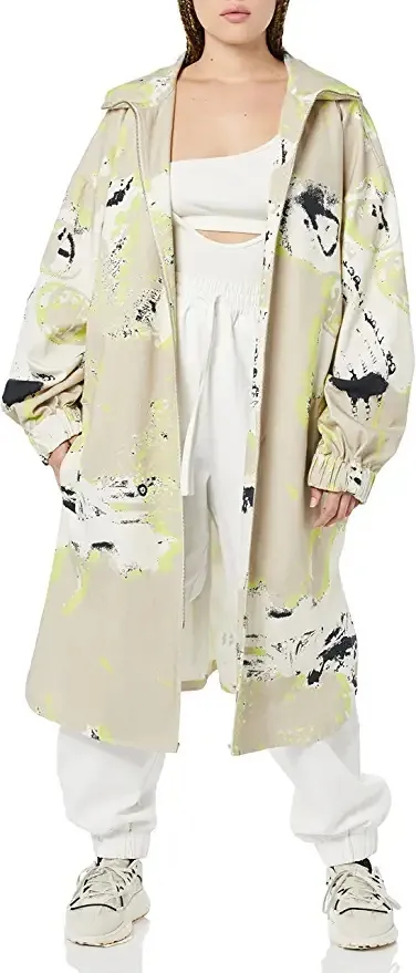 rare/self All-Gender Hooded Zip Front Twill Coat