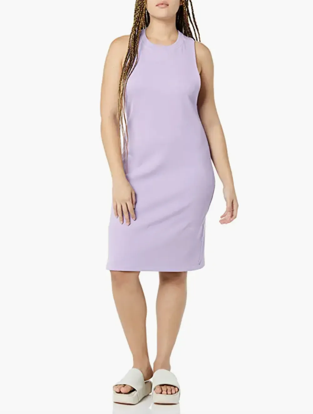 rare/self All-Gender Racerback Ribbed Midi Dress