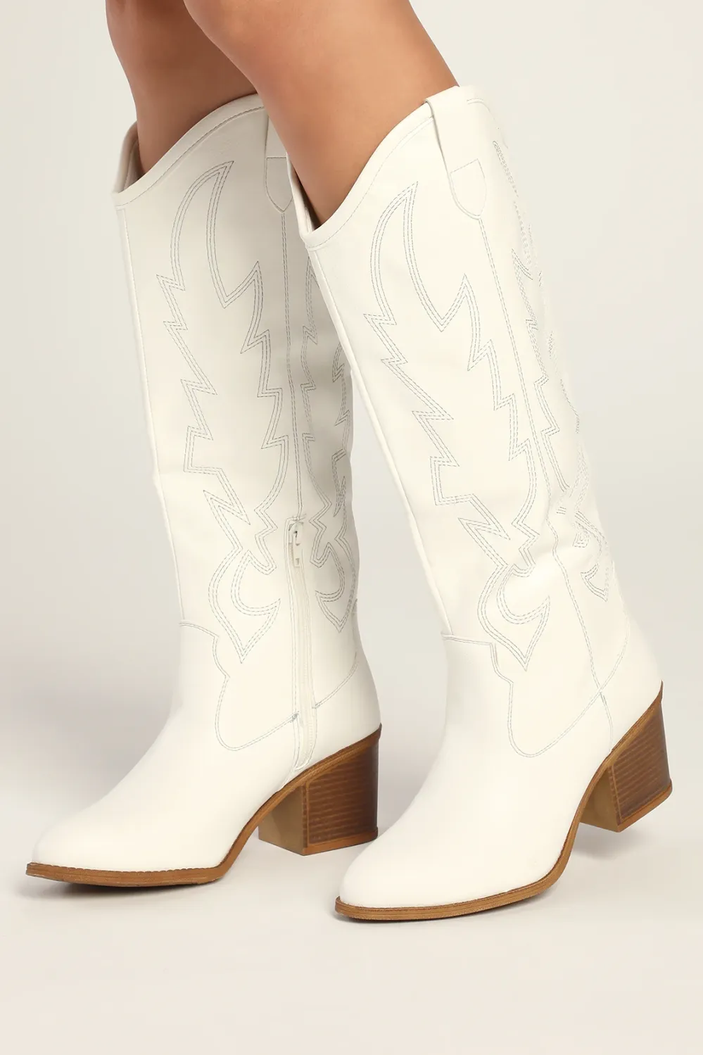 white cowboy boots