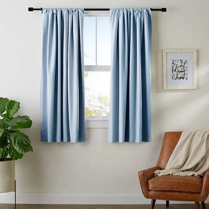 Amazon Basics Room Darkening Blackout Window Curtains