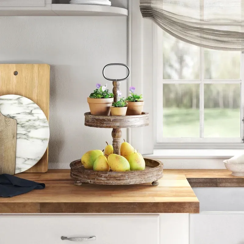 Birch Lane&trade; Castella Solid Wood Tray