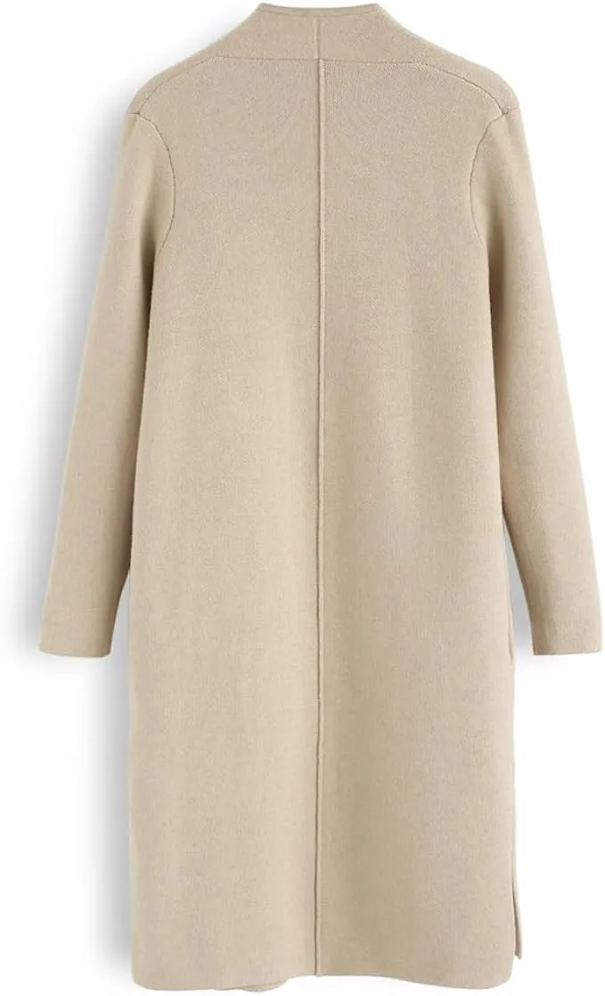 CHICWISH Women's Open Front Knit Coat Cardigan