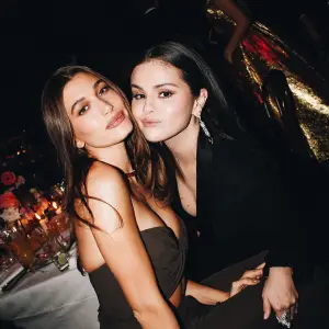 Hailey Bieber and Selena Gomez Bond at Academy Museum Gala After Speaking Out About Rumored Justin Bieber Drama