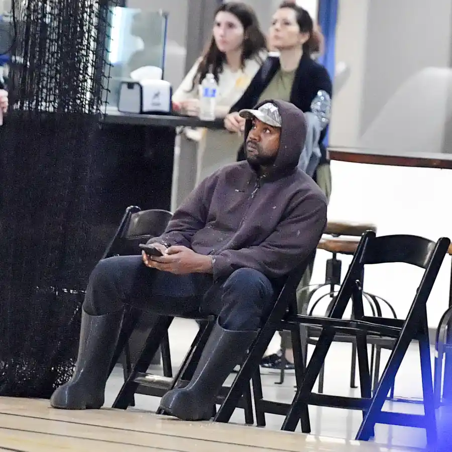 Kanye West and Kim Kardashian Sit Separately at North West Basketball Game