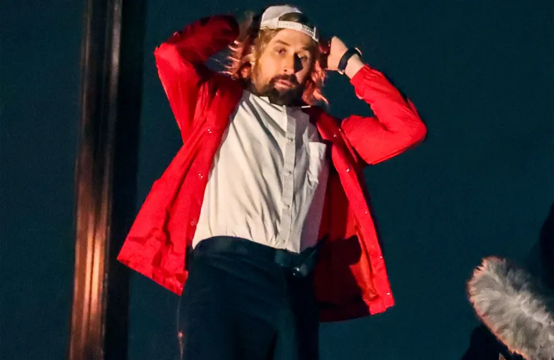 Ryan Gosling Looks Unrecognizable Dressed Up on First Day of Filming New '80s Film ‘The Fall Guy’: Photos