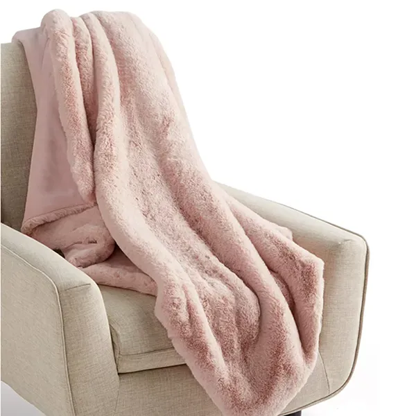 Martha Stewart Collection Plush Faux Fur Throw