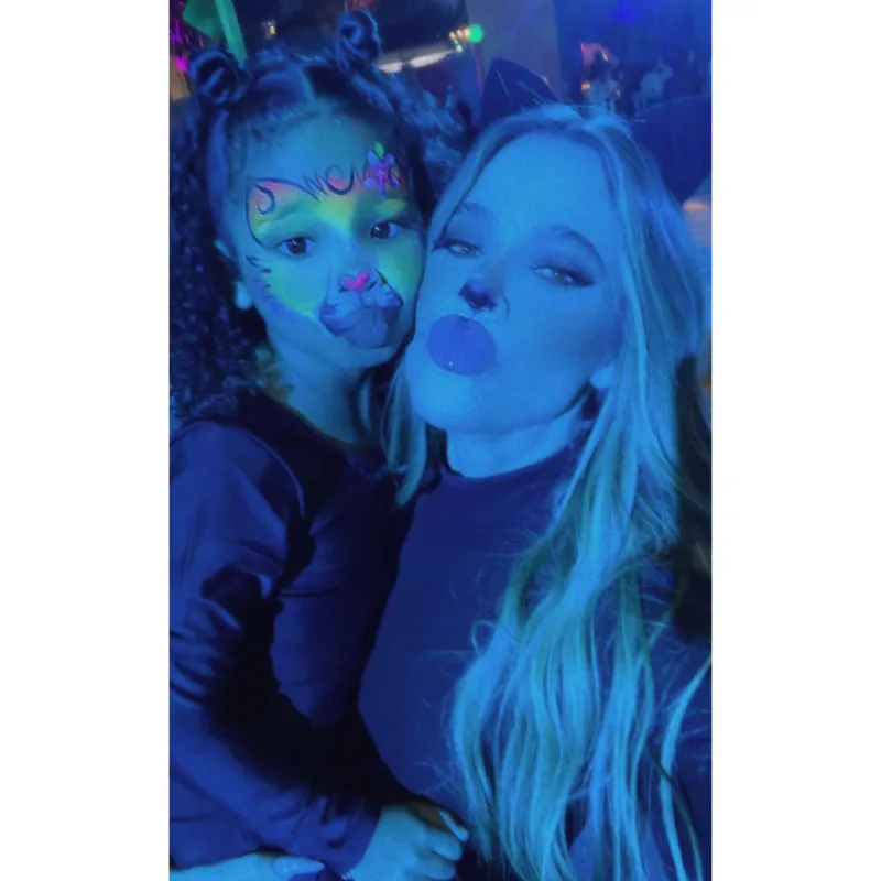 Meow! Khloe Kardashian and True Thompson Rock Matching Black Cat Costumes