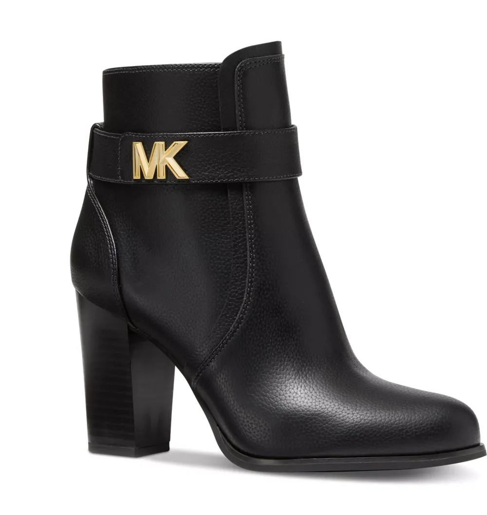 Michael Michael Kors Women's Jilly Dress Ankle Block Heel Dress Booties