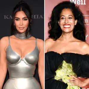 Oops! Kim Kardashian Attends Tracee Ellis Ross' Birthday in Mystique Look