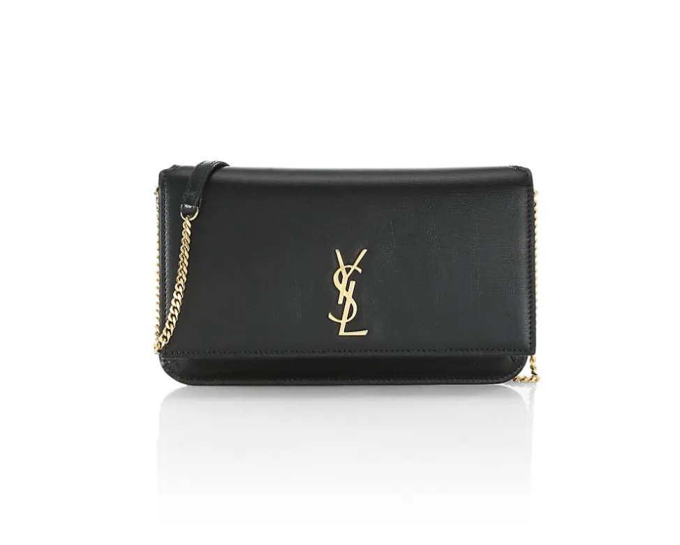 Saint Laurent Leather Crossbody Phone Holder