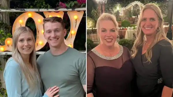 Michelle Petty and Logan Brown. Janelle and Christine Brown.