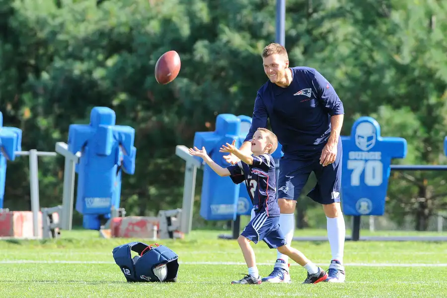 Tom Brady’s Most Honest Quotes About Fatherhood While Raising Kids Jack, Ben and Vivian playing football with son