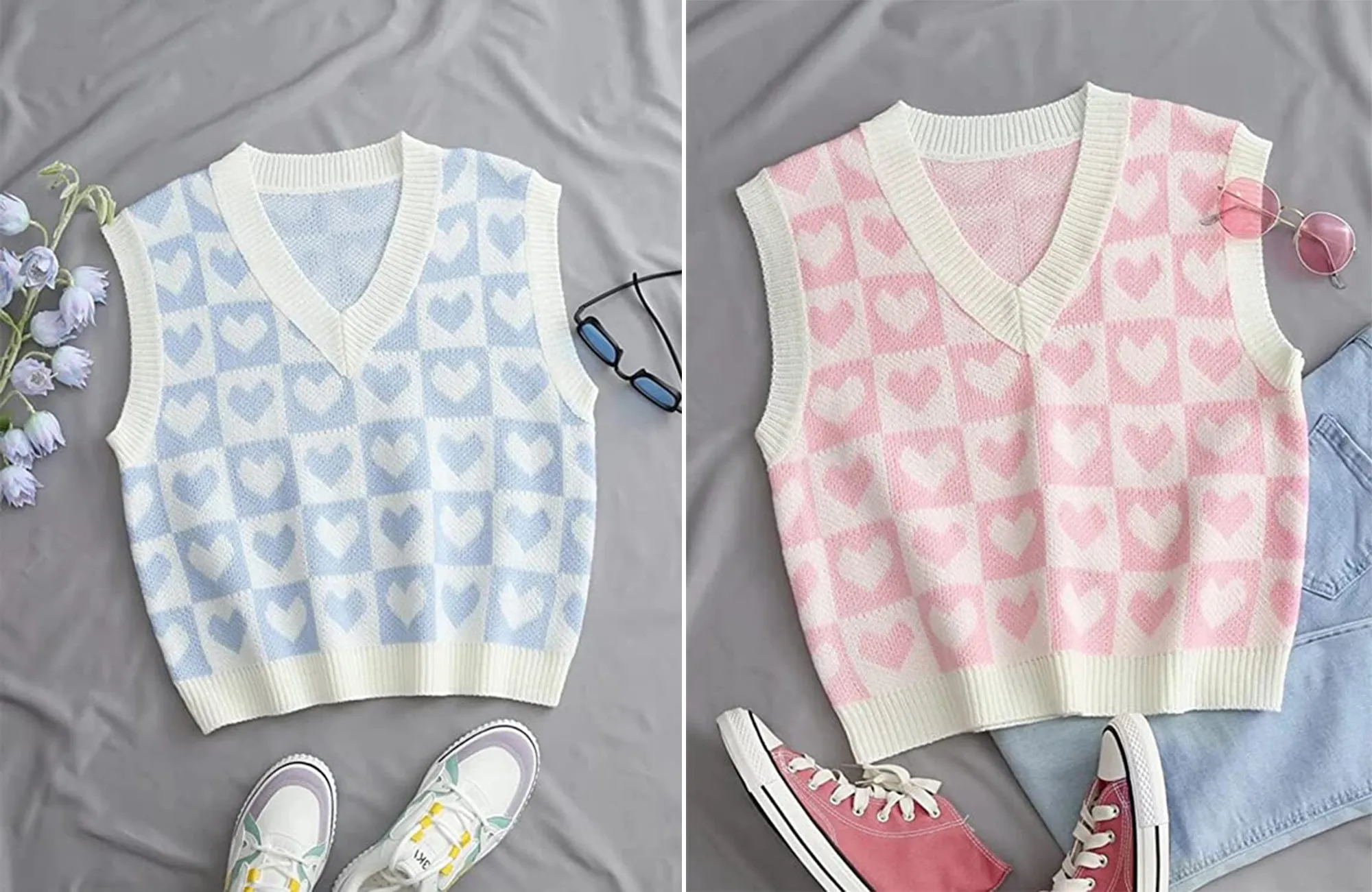 amazon-heart-print-sweater-vest