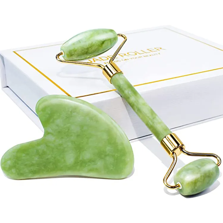 jade roller and gua sha set
