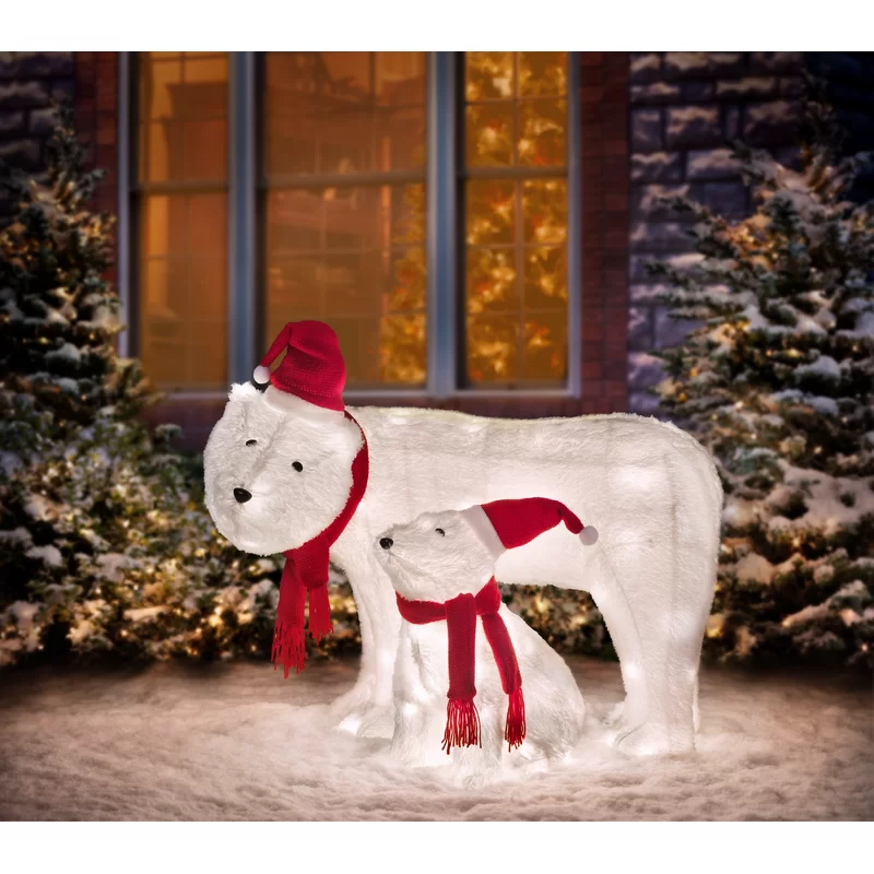 polar bear lighted display