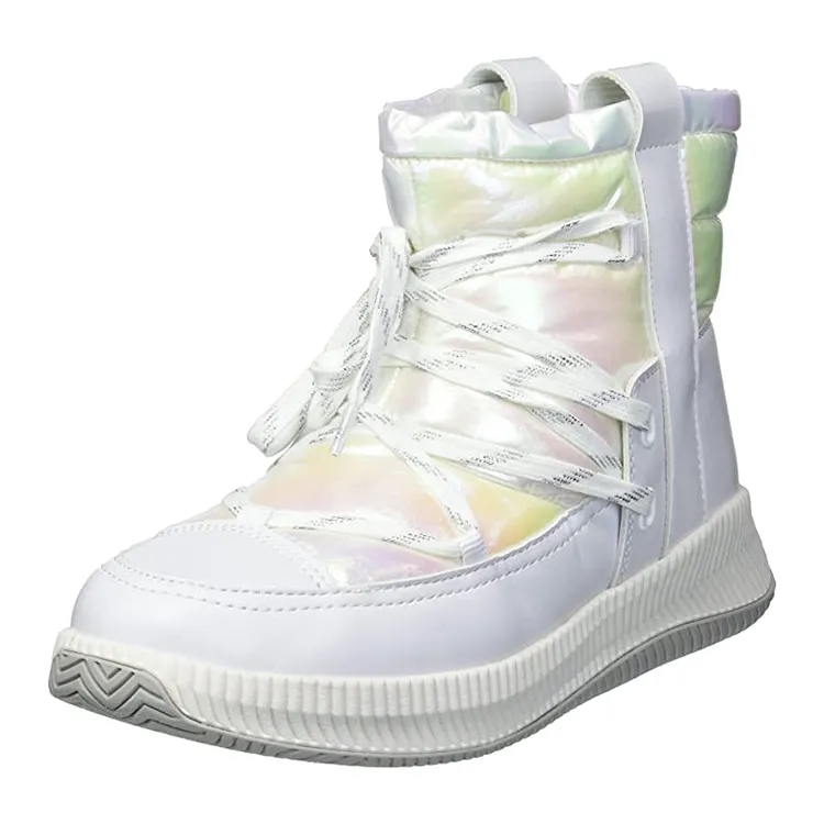 puffy metallic boots